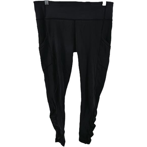 Lululemon Speed Tight IV 30" Pockets Ruched Luxtreme Medium Rise Black 10 - Picture 2 of 7